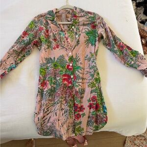 Plum Pretty Sugar Pink Floral Button-Front shirt Dress